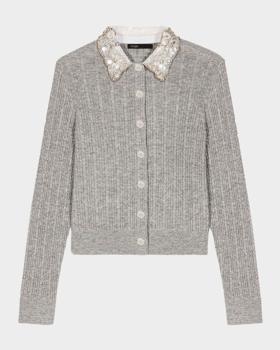 Miniou Cable-Knit Cardigan